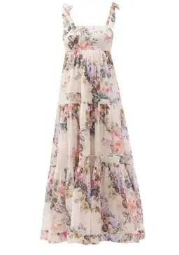 Zimmermann Brighton Tie Shoulder Antique Floral Dress Size 3 for rent on The Volte - image 3