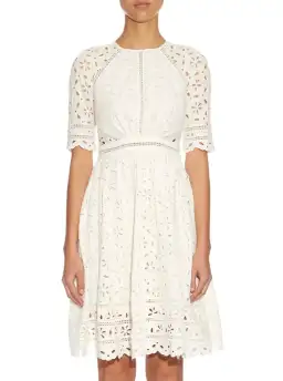Zimmermann White Rosa Broderie Day Dress White/Ivory Size 12 for rent on The Volte - image 3