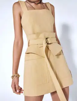 Alexis Eve Dress Yellow Denim Size 6 for rent on The Volte - image 3