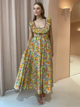 Alemais - Cabana Print - Midi Dress - Size 14 for rent on The Volte - image 3