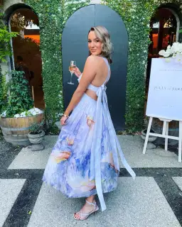 Zimmermann Candescent Bralette Gown Print