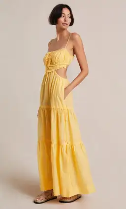 Bec & Bridge Alexandra Tie Maxi Dress Yellow Size 8 for rent on The Volte - image 2