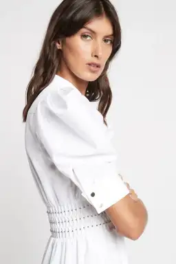 Sass & Bide Electric City White Shirt Dress White Size 6