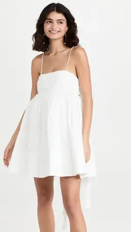 Aje Cantina Mini Bow Back Dress White Size 4 
