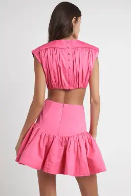 Aje Solstice Cut Out Ring Flip Mini Dress Pink Size 6 for rent on The Volte - image 5