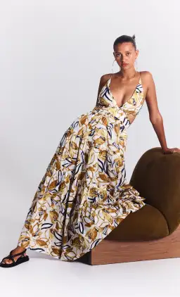 Bec & Bridge Eugenie Maxi Dress Print Size 10