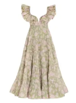 Zimmermann Lovestruck Pleated Gown Floral Size 1 / Au 10 for rent on The Volte - image 3