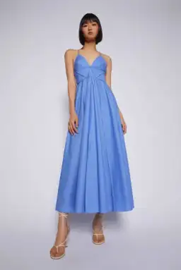 Scanlan Theodore Parachute Cotton Strappy Dress Blue Size 10 for rent on The Volte - image 1