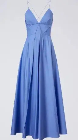 Scanlan Theodore Parachute Cotton Strappy Dress Blue Size 10 for rent on The Volte - image 3