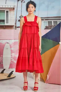 Trelise Cooper What's Flowing On Dress Red