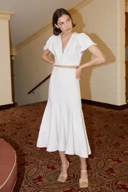 Acler Beverley Crop Top White Size 8 for rent on The Volte - image 1