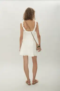 Hansen and Gretel Saint Dress White Linen Mini Dress Size 8 for rent on The Volte - image 2