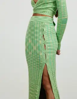 Lover Harriet Knit Top and Midi Skirt Set Print Size 8 for rent on The Volte - image 5