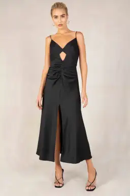 Misha Romancia Midi Dress Black Size 10 