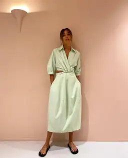 Camilla and Marc Kyra Cocoon Midi Dress Sour Apple Size 6