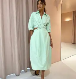 Camilla and Marc Kyra Cocoon Midi Dress Sour Apple Size 6