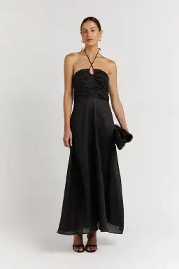 Dissh Flow Halter Midi Dress Black Size 8  for rent on The Volte - image 1