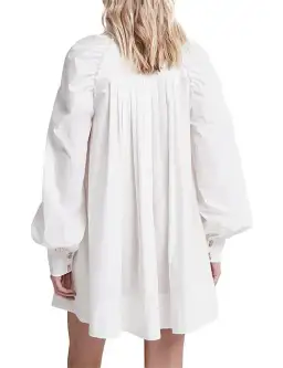 Aje Sketch Shirt Dress White Size 8