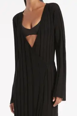 Sir the Label Basile Wrap Dress Black Size 12