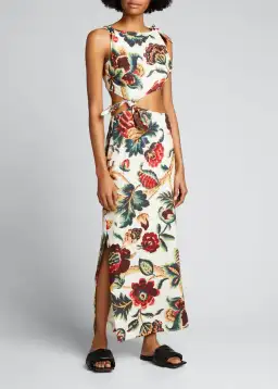 Sir The Label Ambroise Knot Dress Print Size AU 10 for rent on The Volte - image 1