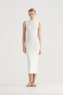 Elka Collective Pillar Knit Dress White Size 10 for rent on The Volte - image 3