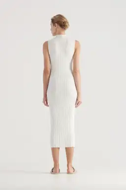 Elka Collective Pillar Knit Dress White Size 10 for rent on The Volte - image 2