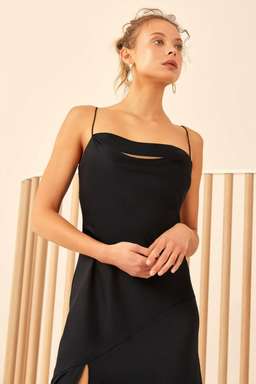 C/MEO Collective All Right Now Black Slip Dress for rent on The Volte - image 2
