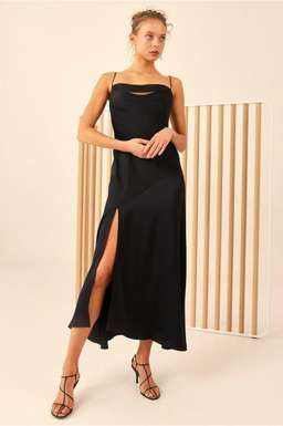 C/MEO Collective All Right Now Black Slip Dress for rent on The Volte - image 1