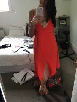 Kookai Wrap Dress - Blood Orange  for rent on The Volte - image 1