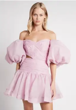 Aje Myriad Cut Out Mini Dress Lilac Purple Size 6 for rent on The Volte - image 2