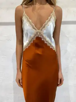 Ginia Sadie Dress in Picante/Breeze White Brown Size 10 for rent on The Volte - image 5