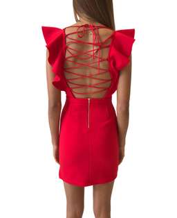 By Nicola Siren Dress Red Size 6 for rent on The Volte - image 3
