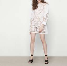 Maje Regane Embroidered Mini Dress White Size 6 for rent on The Volte - image 4