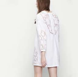 Maje Regane Embroidered Mini Dress White Size 6 for rent on The Volte - image 3