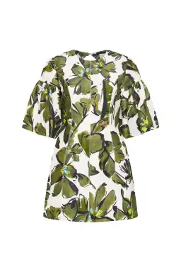 Aje Oasis Olive Leaf Cut Out Mini Dress Print Size 8 for rent on The Volte - image 4
