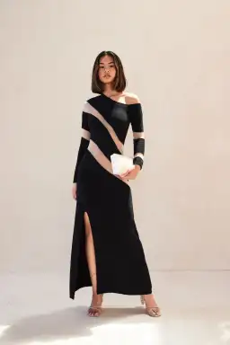 Cult Gaia Nessa Knit Dress Black Size 8 for rent on The Volte - image 2