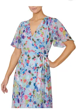 Anthea Crawford Floral Wrap Dress Print Size 8