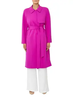 Anthea Crawford  Pink Crepe Trench Coat Size 10