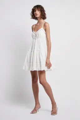 Aje Aria White Mini Dress White Size 12