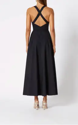 Scanlan Theodore Cotton Cross Back Dress Navy Size 10 for rent on The Volte - image 2