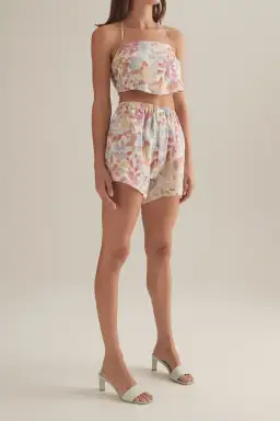 Ownley Cole Short and Malibu Halter Top Set Rumba Floral Size 10