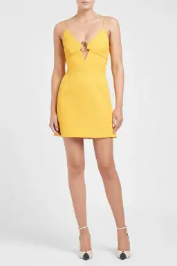 Rebecca Vallance Romy Mini Dress Yellow Size 12 for rent on The Volte - image 1