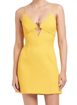 Rebecca Vallance Romy Mini Dress Yellow Size 12 for rent on The Volte - image 2