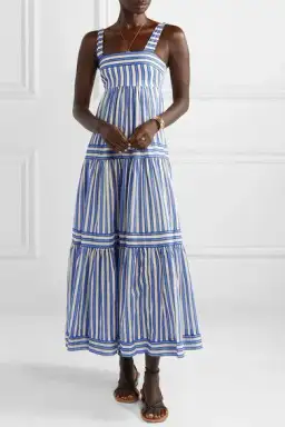Zimmermann Striped Tiered Maxi Dress Stripe Size 6