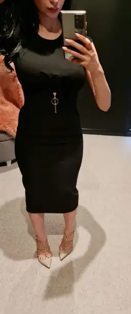 Sheike Midi Dress Black Size 6  for rent on The Volte - image 2