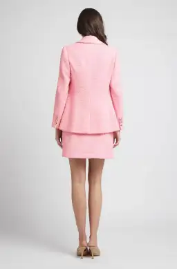 Sheike Cupid Tweed Blazer and Skirt Set Pink Size 6