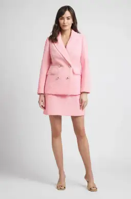 Sheike Cupid Tweed Blazer and Skirt Set Pink Size 6