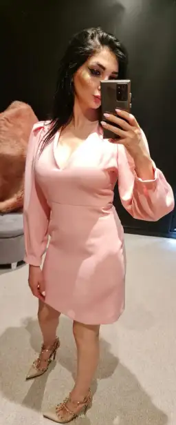 Sandro Long Sleeve Mini Dress Pink Size 6 for rent on The Volte - image 5