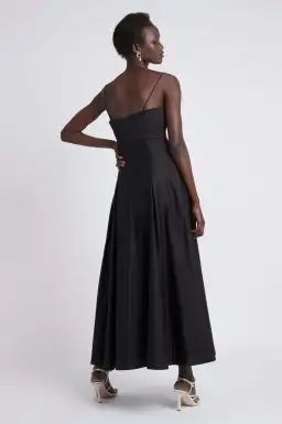 Aje Solstice Strappy Ring Midi Dress Black Size 6 for rent on The Volte - image 2