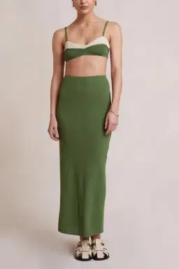 Bec & Bridge Miranda Knit Top and Skirt Set Green